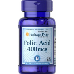 Ácido fólico, 400 mcg - 250 cap.
