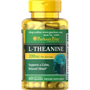 L-Teanina, 200 mg, 60 cápsulas