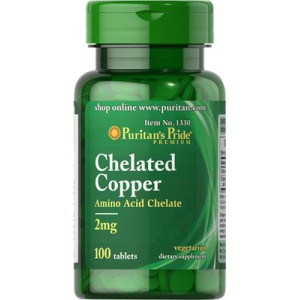 Cobre quelado, 2 mg - 100 tablets.
