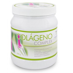 COLÁGENO COMPLEX HIDROLIZADO con Ácido Hialurónico, Magnesio y Vitamina C. 330 gr. Polvos.